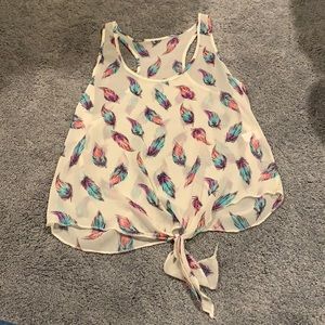 Feather patterned blouse